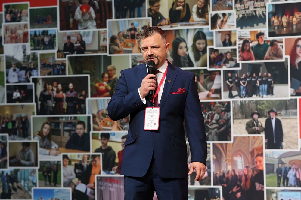 Otwarcie Kongresu Przyszłości Narodowej – Łódź, 15 października 2025. Na zdj. dyrektor Oddziału IPN w Łodzi Karol Piskorski. Fot. Rafał Pękalski (IPN)