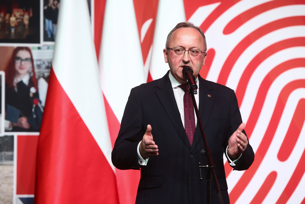 Debata młodzieży z Prezydentem RP Karolem Nawrockim podczas Kongresu Przyszłości Narodowej – Łódź, 16 października 2025. Na zdj. zastępca prezesa IPN dr hab. Karol Polejowski. Fot. Sławek Kasper (IPN)