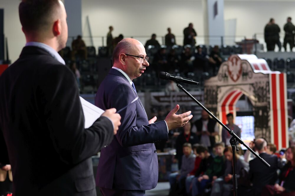 Gala finałowa V edycji Nagrody im. Grażyny Langowskiej – Łódź, 16 października 2025. Na zdj. zastępca prezesa IPN dr Mateusz Szpytma. Fot. Rafał Pękalski (IPN)