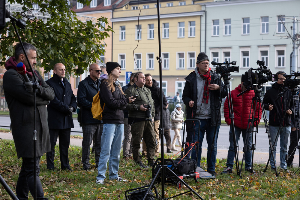 Konferencja prasowa w sprawie podjęcia na nowo śledztwa dotyczącego śmierci Antoniego Browarczyka – Gdańsk, 22 października 2025. Fot. Roman Jocher