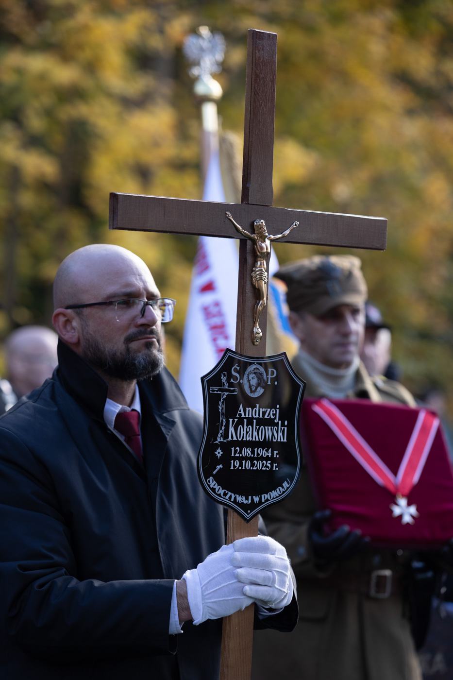 Uroczystości pogrzebowe Andrzeja Kołakowskiego – Szymbark, 25 października 2025. Fot. Roman Jocher