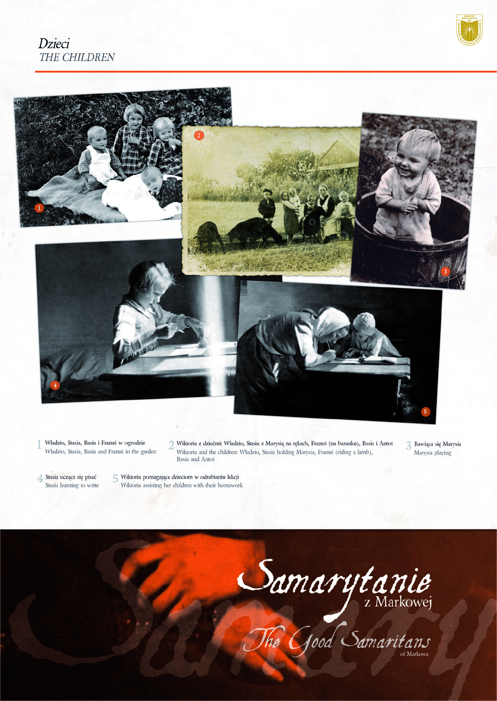 Panel wystawy „Samarytanie z Markowej. Ulmowie – Polacy zamordowani przez Niemców za pomoc Żydom”