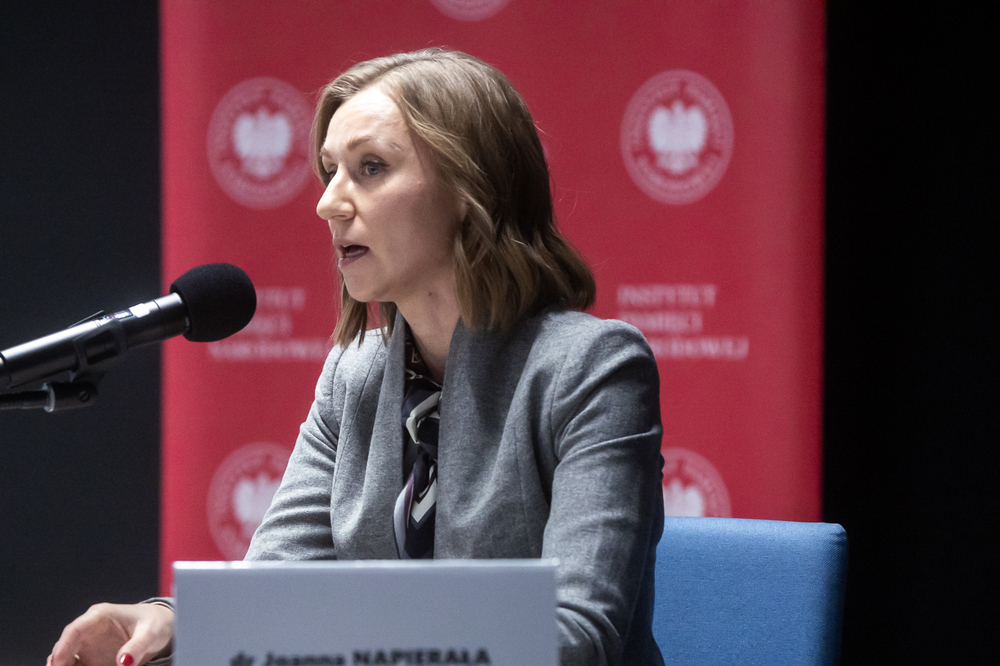 Przesłuchanie kandydatów na stanowisko Prezesa Instytutu Pamięci Narodowej. Na zdj. dr Joanna Napierała – 28 października 2025. Fot. Sławek Kasper (IPN)