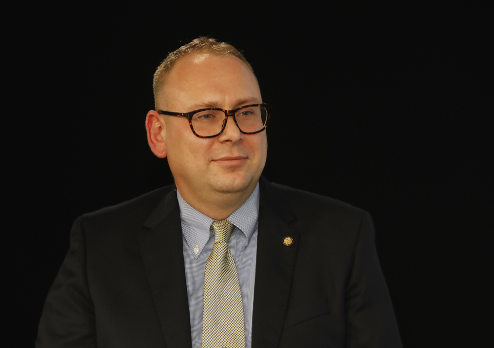 Spotkanie z cyklu „Tajemnice bezpieki” – Warszawa, 30 października 2025. Na zdj. dr Przemysław Gasztold. Fot. Piotr Życieński (IPN)