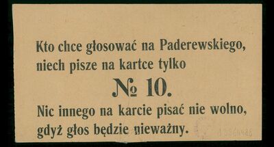 Ulotka informacyjna z 1919 r. Źródło Biblioteka Cyfrowa Polona