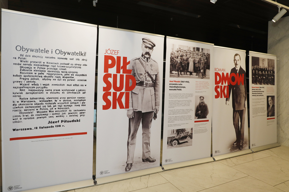 Wystawa „Ojcowie niepodległości” w Centralnym Przystanku Historia w Warszawie. Fot. Piotr Życieński (IPN)