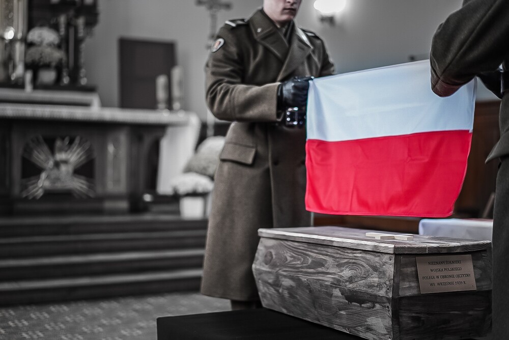 Pogrzeb żołnierzy Wojska Polskiego w Mościskach – 14 listopada 2025. Fot. Mateusz Niegowski (IPN)