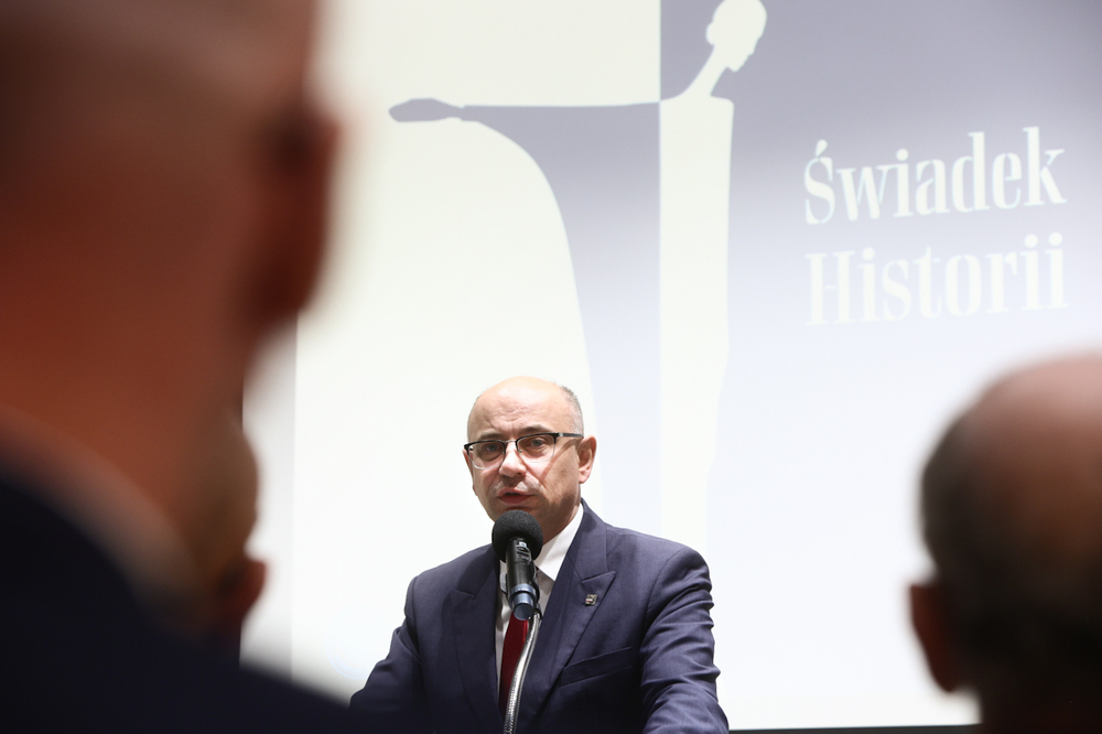 Gala XIV edycji nagrody „Świadek Historii”. Na zdj. dr Mateusz Szpytma, zastępca prezesa IPN – Kielce, 14 listopada 2025. Fot. Sławek Kasper (IPN)