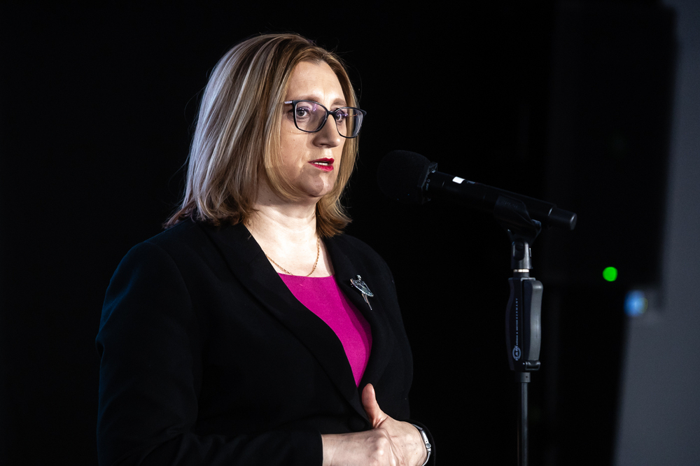 Instytut Pamięci Narodowej odzyskał ukryte dokumenty Zwiadu Wojsk Ochrony Pogranicza. Na zdj. dyrektor Archiwum IPN Marzena Kruk – Warszawa, 18 listopada 2025. Fot. Sławek Kasper (IPN)