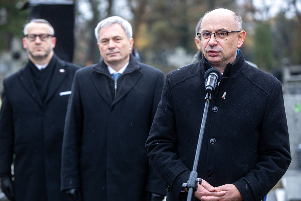 30. rocznica śmierci Grażyny Lipińskiej – niezłomnej patriotki, bohaterki najnowszej historii Polski – Warszawa, 26–27 listopada 2025. Na zdj. zastępca prezesa IPN dr Mateusz Szpytma. Fot. Sławek Kasper (IPN)