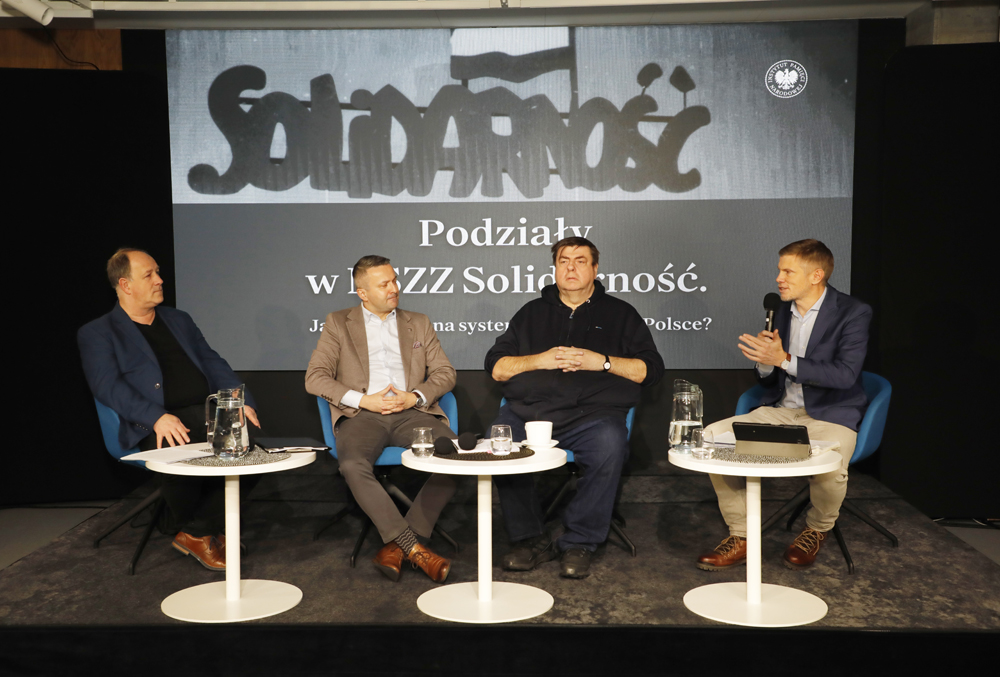 Debata „Podziały w NSZZ Solidarność. Jak wpłynęły na system polityczny w Polsce” – 26 listopada 2025. Fot. Piotr Życieński (IPN)