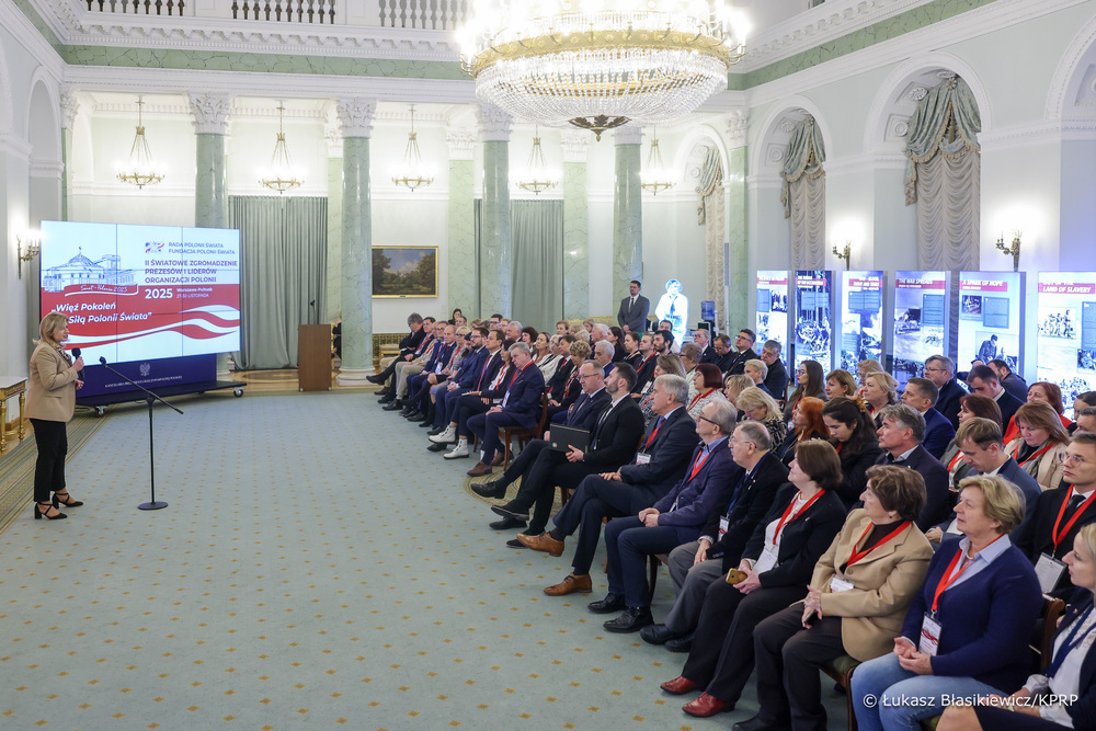 II Światowe Zgromadzenie Prezesów i Liderów Organizacji Polonii w Warszawie – 27 listopada 2025. Fot. Łukasz Błasikiewicz (Kancelaria Prezydenta RP)