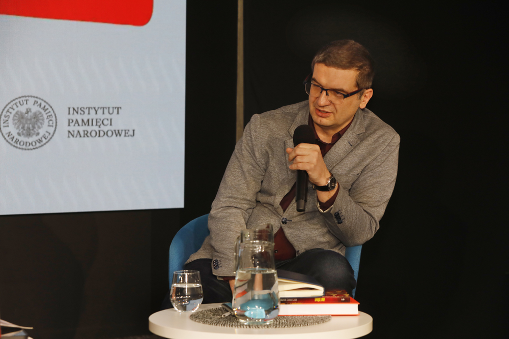 Spotkanie z cyklu „Tajemnice bezpieki” – Warszawa, 27 listopada 2025. Na zdj. dr hab. Dominik Smyrgała. Fot. Piotr Życieński (IPN)