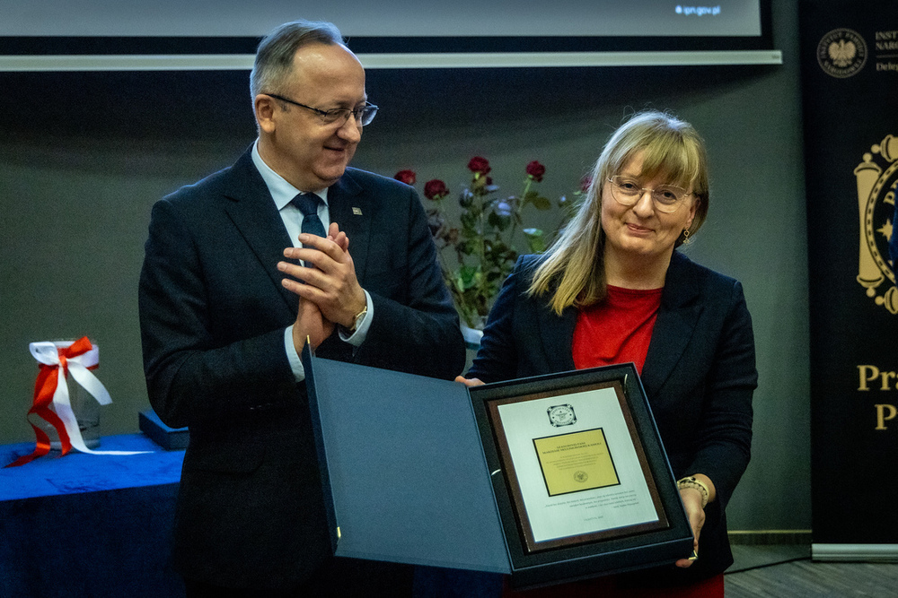 Uroczystość wręczenia Krzyży Wolności i Solidarności oraz nagrody Praesentes Prioribus – Olsztyn, 28 listopada 2025. Fot. Łukasz Czechyra (IPN)