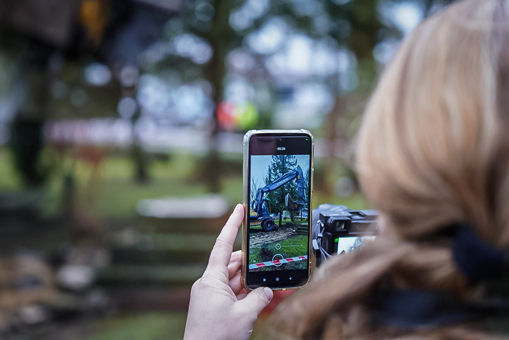 Zdemontowaliśmy obiekt sowieckiej propagandy w Maszewie – 10 grudnia 2025. Fot. Mateusz Niegowski (IPN)