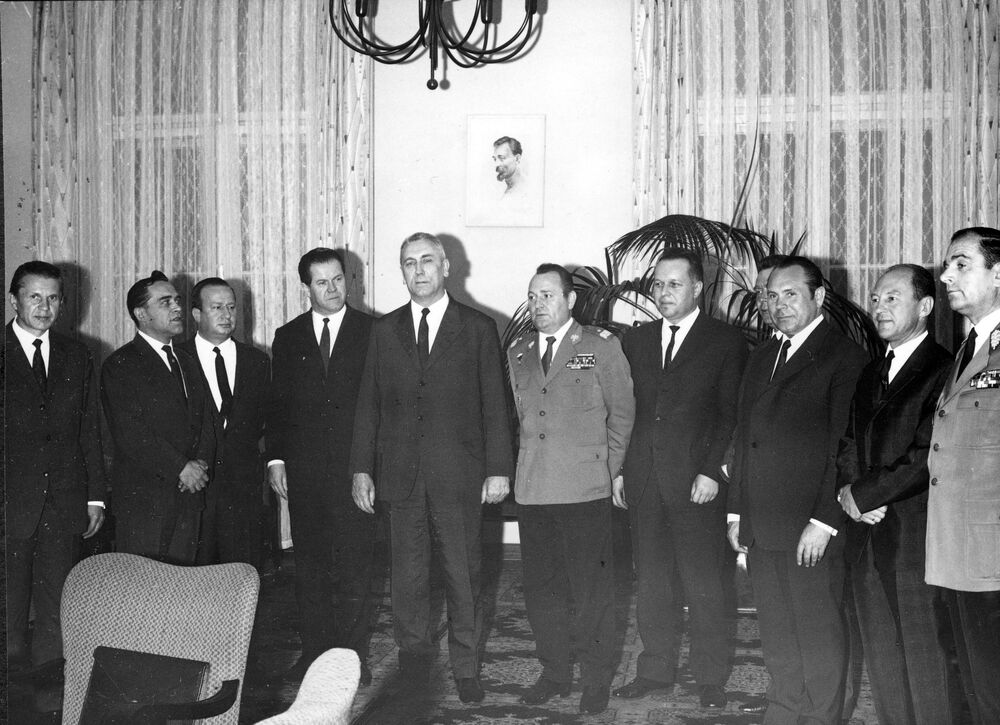 Spotkanie I sekretarza Komitetu Centralnego Polskiej Zjednoczonej Partii Robotniczej Edwarda Gierka z pracownikami Ministerstwa Spraw Wewnętrznych w dn. 6.V.1971 r. w Warszawie. Fot. AIPN