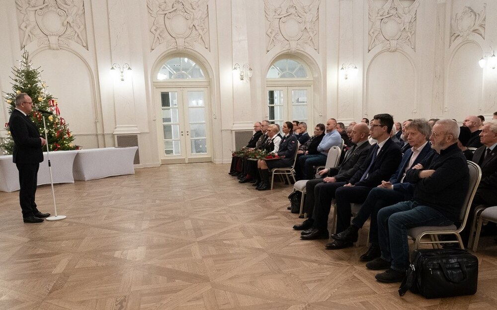 Gala XVI edycji Nagrody Honorowej IPN „Świadek Historii”. Na zdj. zastępca prezesa IPN dr hab. Karol Polejowski – Poznań, 16 grudnia 2025. Fot. Bartosz Kochański (IPN)