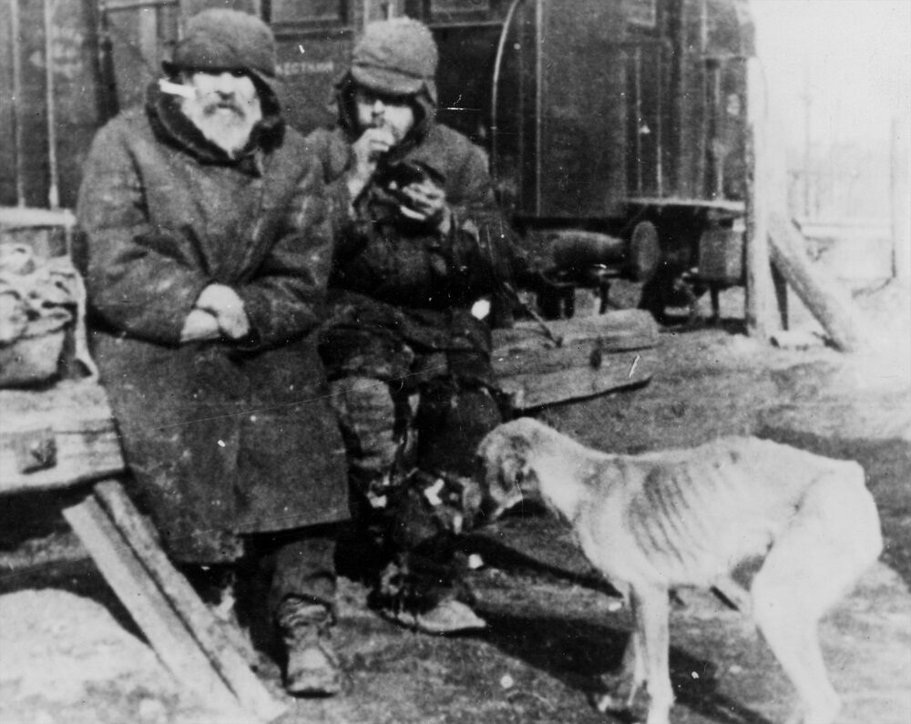 Polacy deportowani przez władze sowieckie po dotarciu do jednostek Armii Polskiej w ZSRS. Fot. IPN