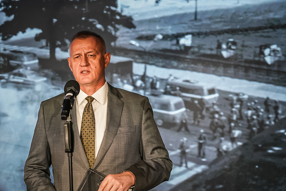 Zbrodnia lubińska: akt oskarżenia przeciwko byłym funkcjonariuszom MO – Warszawa, 30 grudnia 2025. Na zdj. prok. Andrzej Pozorski. Fot. Mateusz Niegowski (IPN)