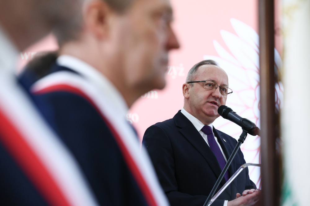 Obchody 45. rocznicy powstania NSZZ Rolników Indywidualnych „Solidarność” – Warszawa, 11 stycznia 2026. Na zdj. zastępca prezesa IPN dr hab. Karol Polejowski. Fot. Sławek Kasper (IPN)