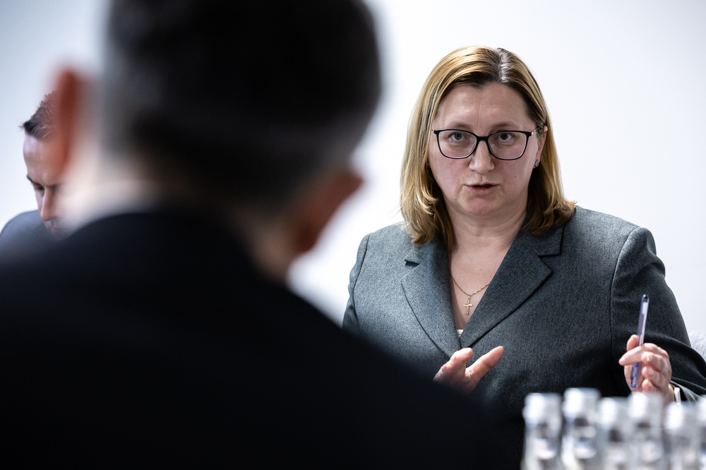 Minister kultury Mołdawii z wizytą w IPN. Na zdj. dyrektor Archiwum IPN Marzena Kruk – Warszawa, 26 stycznia 2026. Fot. Sławek Kasper (IPN)