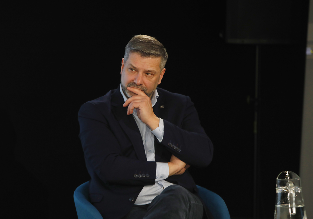 Spotkanie z cyklu „Namiestnicy Kremla i zarządcy komunistycznej Polski” w Centralnym Przystanku Historia – Warszawa, 27 stycznia 2026. Na zdj. dr hab. Filip Musiał. Fot. Piotr Życieński (IPN)