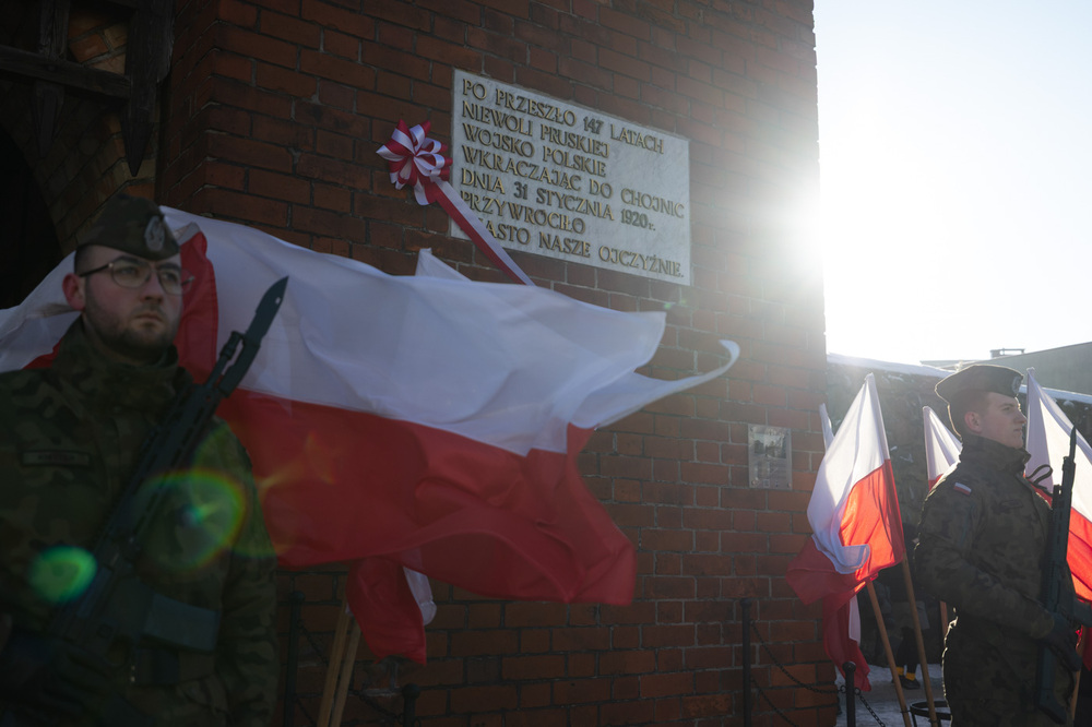 Obchody 106. rocznicy powrotu miasta Chojnice do Ojczyzny. 31 stycznia 2026 roku. Fot. Roman Jocher