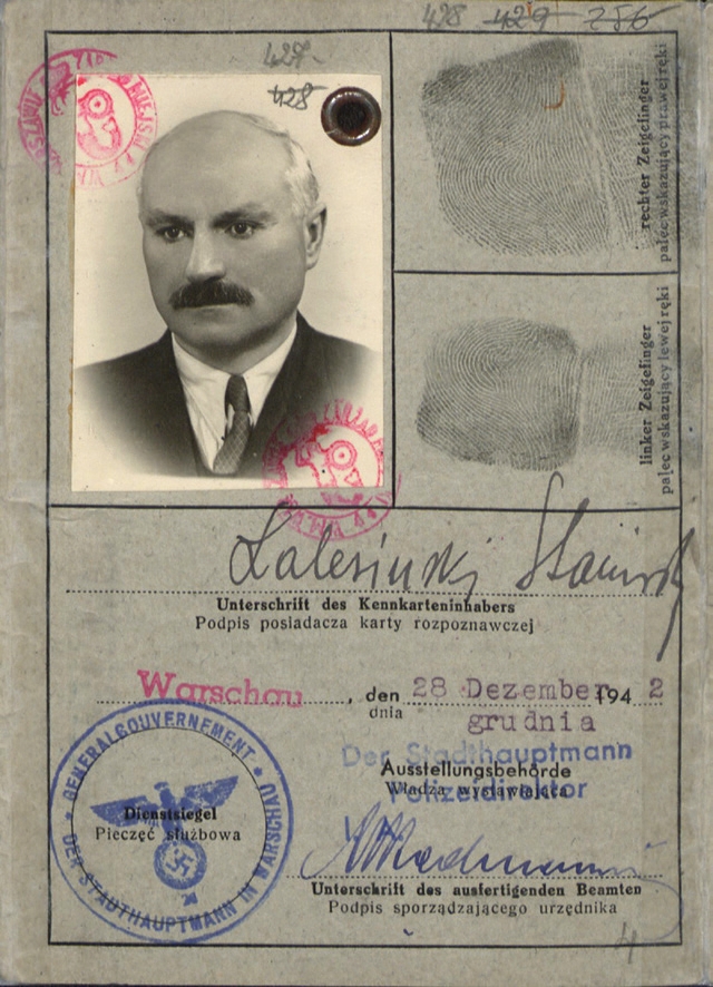 Pułkownik Jan Zientarski „Ein”, zdjęcie w kenkarcie wystawionej na nazwisko „Stanisław Zalesiński” (fot. z zasobu IPN)