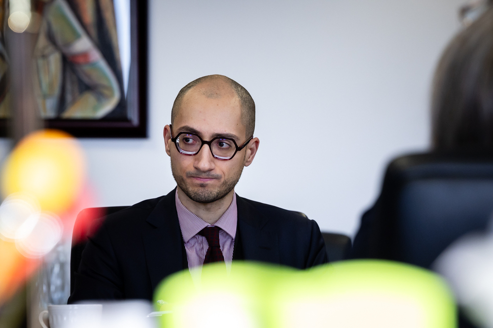 Wizyta ambasadora Republiki Włoskiej w IPN. Na zdj. Vincenzo Spinelli, I sekretarz Ambasady Włoch – Warszawa, 9 lutego 2026. Fot. Sławek Kasper (IPN)