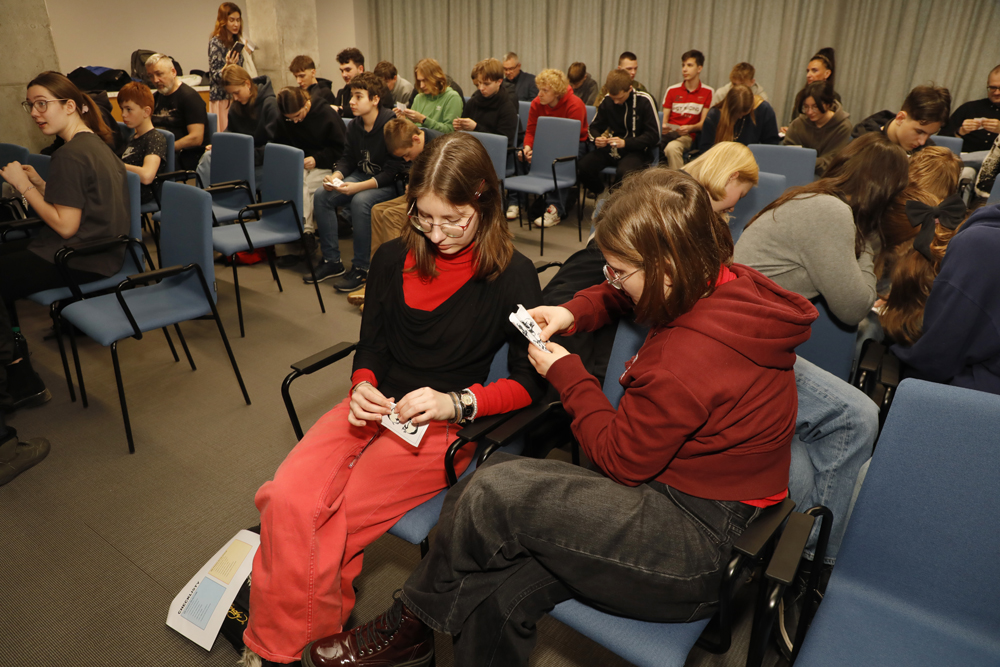 Spotkanie pt. „Jak nakręcić film” w ramach IX edycji projektu edukacyjnego „Łączka i inne miejsca poszukiwań” – Warszawa, 12 lutego 2026. Fot. Piotr Życieński (IPN)