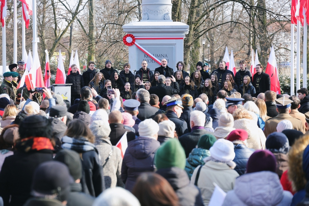 Odsłonięcie Kolumny Wolności – Głubczyce, 20 lutego 2026. Fot. Dariusz Skrzyniarz (IPN)