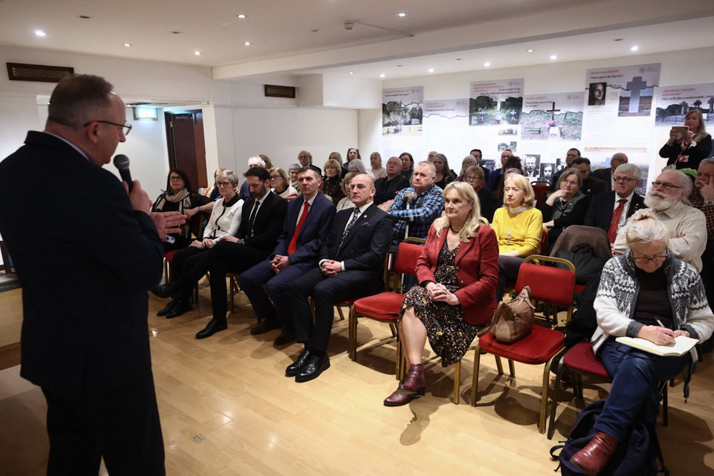 Przedstawiciele IPN z wizytą w Londynie – 21–22 lutego 2026. Wykład zastępcy prezesa IPN dr. hab. Karola Polejowskiego nt. poszukiwań ofiar zbrodni wołyńskiej. Fot. Sławek Kasper (IPN)