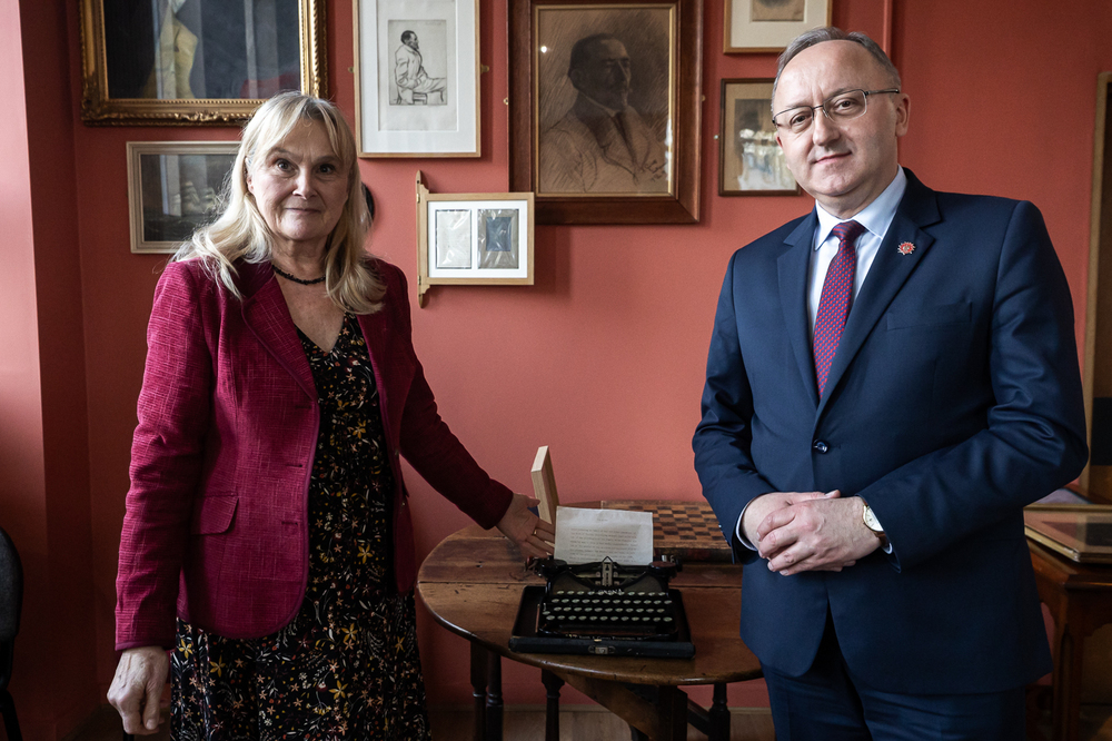 Dobrosława Platt, dyrektor Biblioteki Polskiej POSK i dr hab. Karol Polejowski, zastępca prezesa IPN – Londyn, 22 lutego 2026. Fot. Sławek Kasper (IPN)