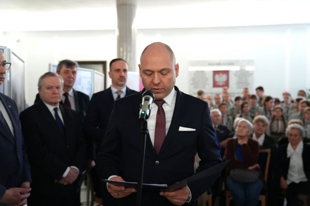 W Sejmie RP zaprezentowaliśmy wystawę poświęconą Dzieciom Zamojszczyzny – Warszawa, 23 lutego 2026. Fot. Dominik Borek (IPN)