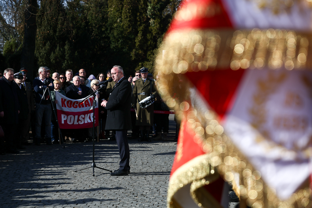 W hołdzie Żołnierzom Niezłomnym. Na zdj. zastępca prezesa IPN dr hab. Karol Polejowski – Warszawa, 1 marca 2026. Fot. Sławek Kasper (IPN)