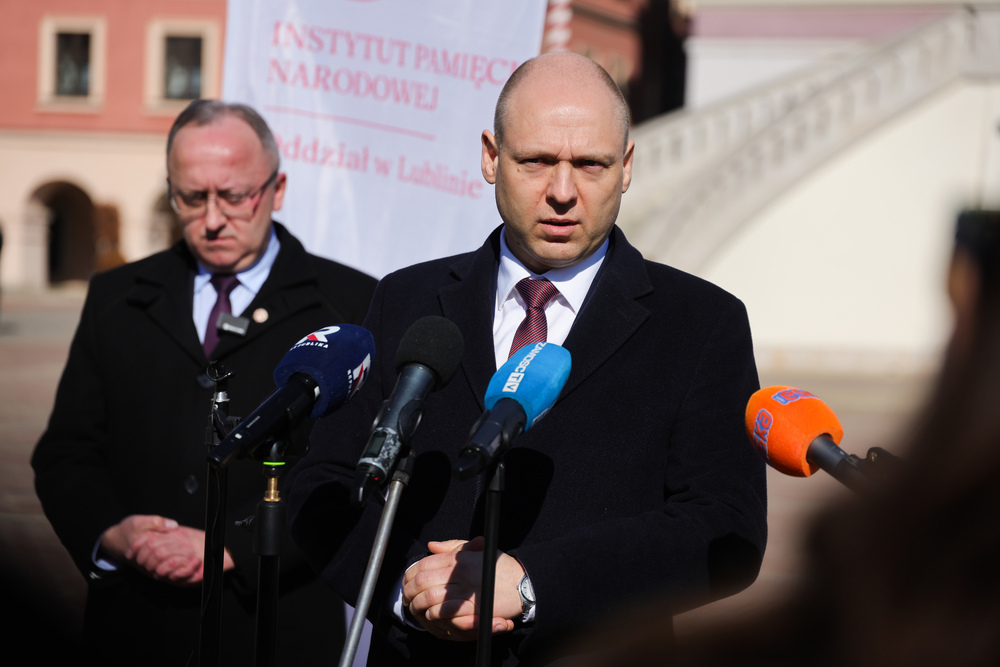 Przeciwnicy polskiej niepodległości nie zasługują na upamiętnienie. Na zdj. dyrektor Oddziału IPN w Lublinie dr Robert Derewenda – 4 marca 2026. Fot. Dariusz Skrzyniarz (IPN)