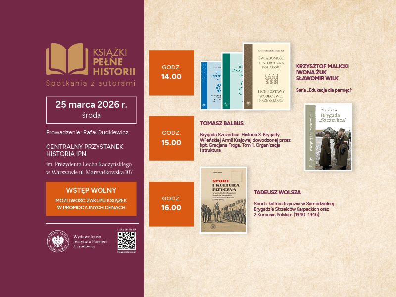Spotkanie z cyklu „Książki Pełne Historii” – Warszawa, 25 marca 2026