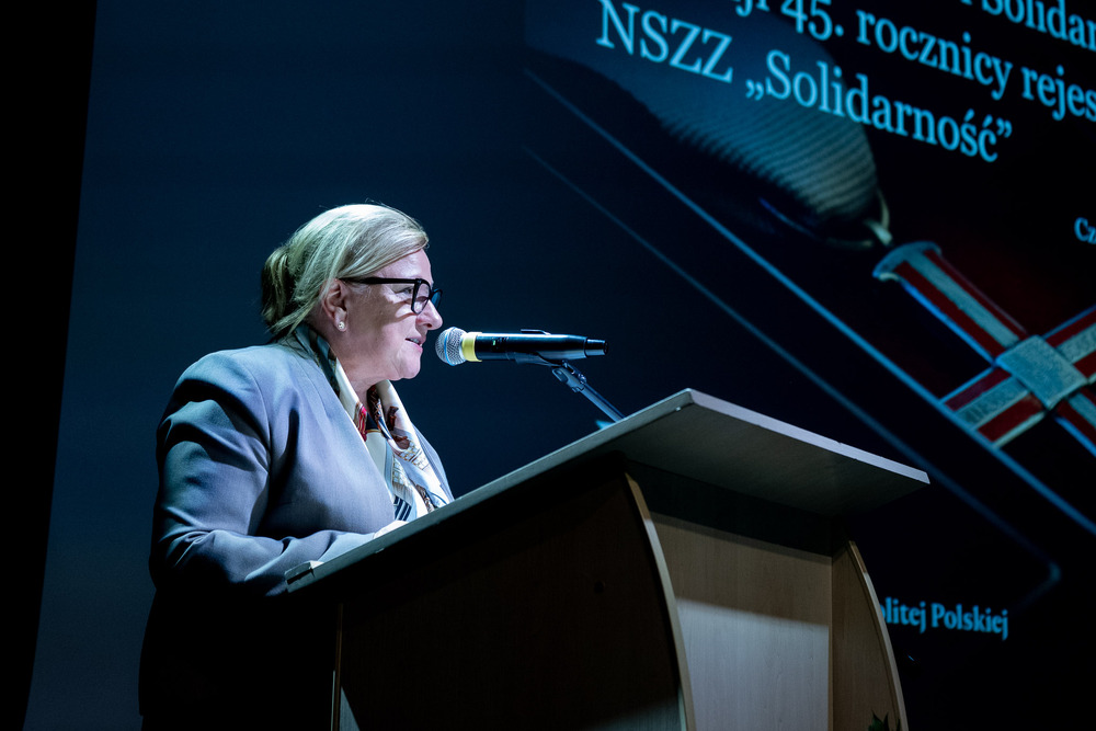 45. rocznica rejestracji NSZZ „Solidarność”. „Solidarni, nasz jest ten dzień” – spotkanie Dam i Kawalerów Krzyża Wolności i Solidarności – Częstochowa, 10 marca 2026. Na zdj. minister Beata Kempa. Fot. Krzysztof Łojko (IPN)