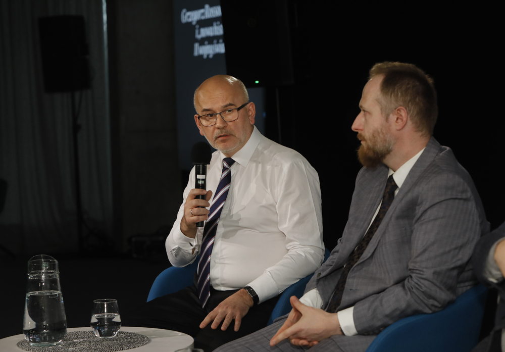 Spotkanie otwarte „Grzegorz Rossoliński-Liebe i nowa historia II wojny światowej?” z cyklu „Oblicza historii” – Warszawa, 10 marca 2026. Fot. Piotr Życieński (IPN)