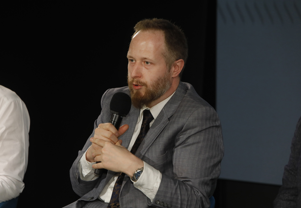 Spotkanie otwarte „Grzegorz Rossoliński-Liebe i nowa historia II wojny światowej?” z cyklu „Oblicza historii” – Warszawa, 10 marca 2026. Fot. Piotr Życieński (IPN)