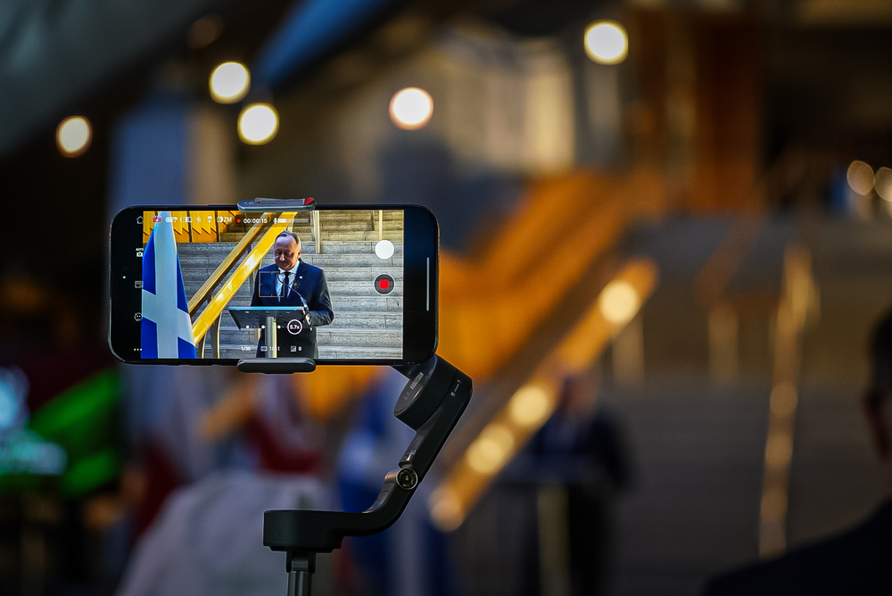 Otwarcie wystawy IPN „Szlaki Nadziei. Odyseja Wolności” w Parlamencie Szkockim, Edynburg, 13 marca 2026 r. Fot. Mateusz Niegowski (IPN)