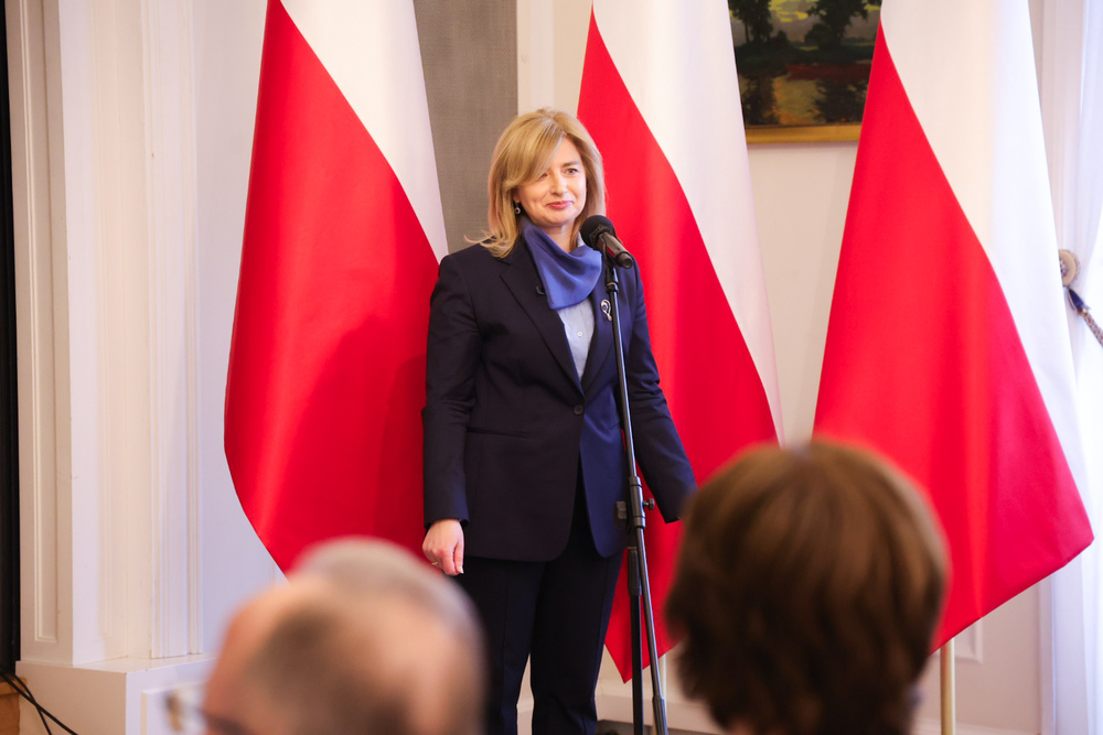 O Sergiuszu Piaseckim w Belwederze – Warszawa, 19 marca 2026. Na zdj. minister Agnieszka Jędrzak. Fot. Dariusz Skrzyniarz (IPN)