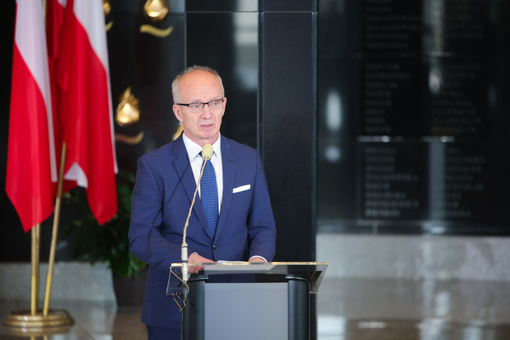 Narodowego Dnia Pamięci Polaków ratujących Żydów pod okupacją niemiecką – Toruń, 24 marca 2026. Na zdj. zastępca prezesa IPN dr hab. Krzysztof Szwagrzyk. Fot. Dariusz Skrzyniarz (IPN)