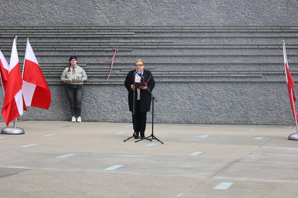 „Trudna lekcja o poświęceniu w imię prawdziwej miłości bliźniego”. Na zdj. doradca Prezydenta RP Beata Kempa – Markowa, 24 marca 2026 r. Fot. Katarzyna Gajda-Bator (IPN)