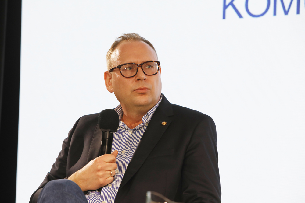 Spotkanie z cyklu „Namiestnicy Kremla i zarządcy komunistycznej Polski” w Centralnym Przystanku Historia – Warszawa, 24 marca 2026. Na zdj. dr Przemysław Gasztold. Fot. Piotr Życieński (IPN)