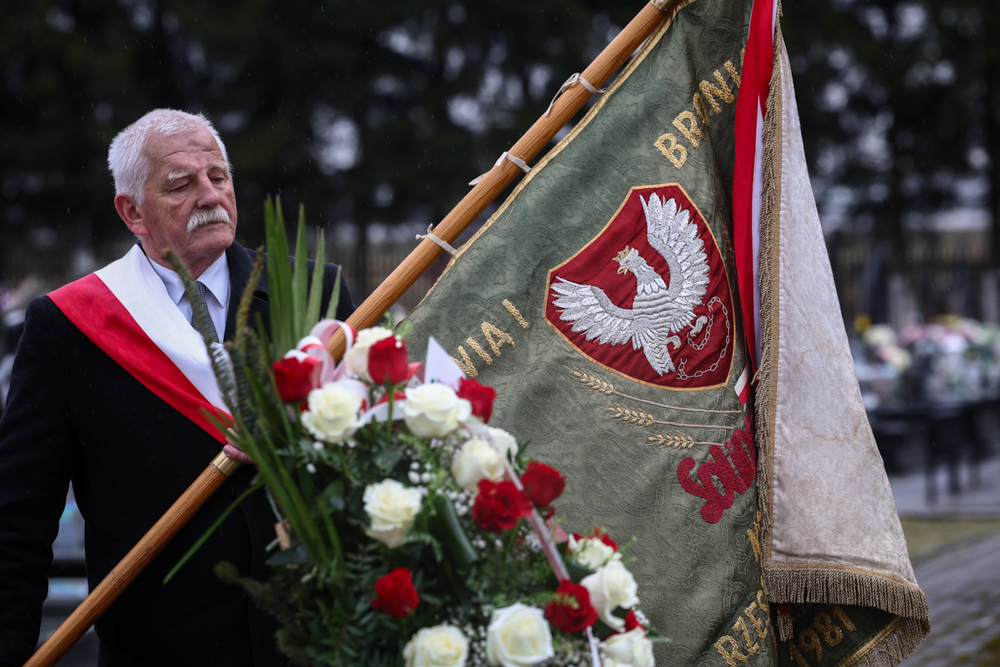 Uroczystości poświęcone Józefowi Śliszowi, zmarłemu 25 lat temu działaczowi „Solidarności Wiejskiej” – Łąka, 1 kwietnia 2026. fot. Sławek Kasper (IPN)