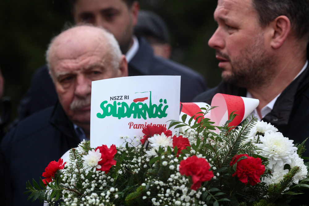 Uroczystości poświęcone Józefowi Śliszowi, zmarłemu 25 lat temu działaczowi „Solidarności Wiejskiej” – Łąka, 1 kwietnia 2026. fot. Sławek Kasper (IPN)