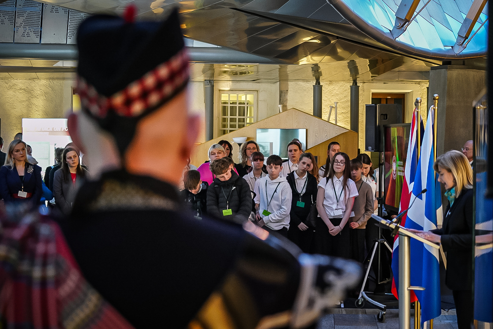 Otwarcie wystawy IPN „Szlaki Nadziei. Odyseja Wolności” w Parlamencie Szkockim, Edynburg, 13 marca 2026 r. Fot. Mateusz Niegowski (IPN)