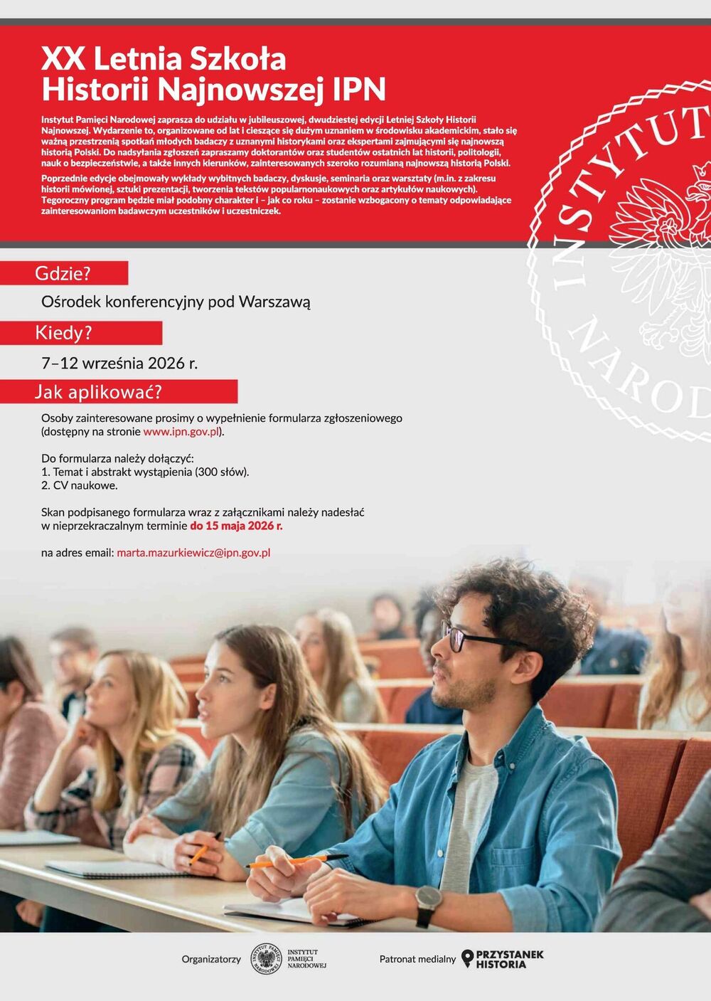 Call for Papers: XX Letnia Szkoła Historii Najnowszej IPN – 7–12 września 2026 r. (zgłoszenia do 15 maja 2026 r.)