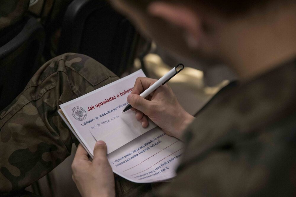 „Jak opowiadać o bohaterze?” Warsztaty dla uczniów szkół ponadpodstawowych – Warszawa, 17 kwietnia 2026. Fot. Katarzyna Adamów (IPN)